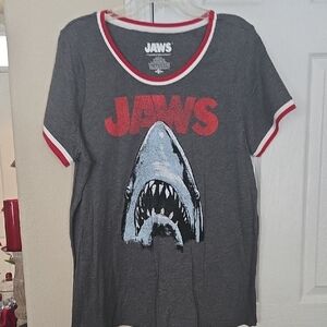Universal Charcoal Shark Graphic Tee